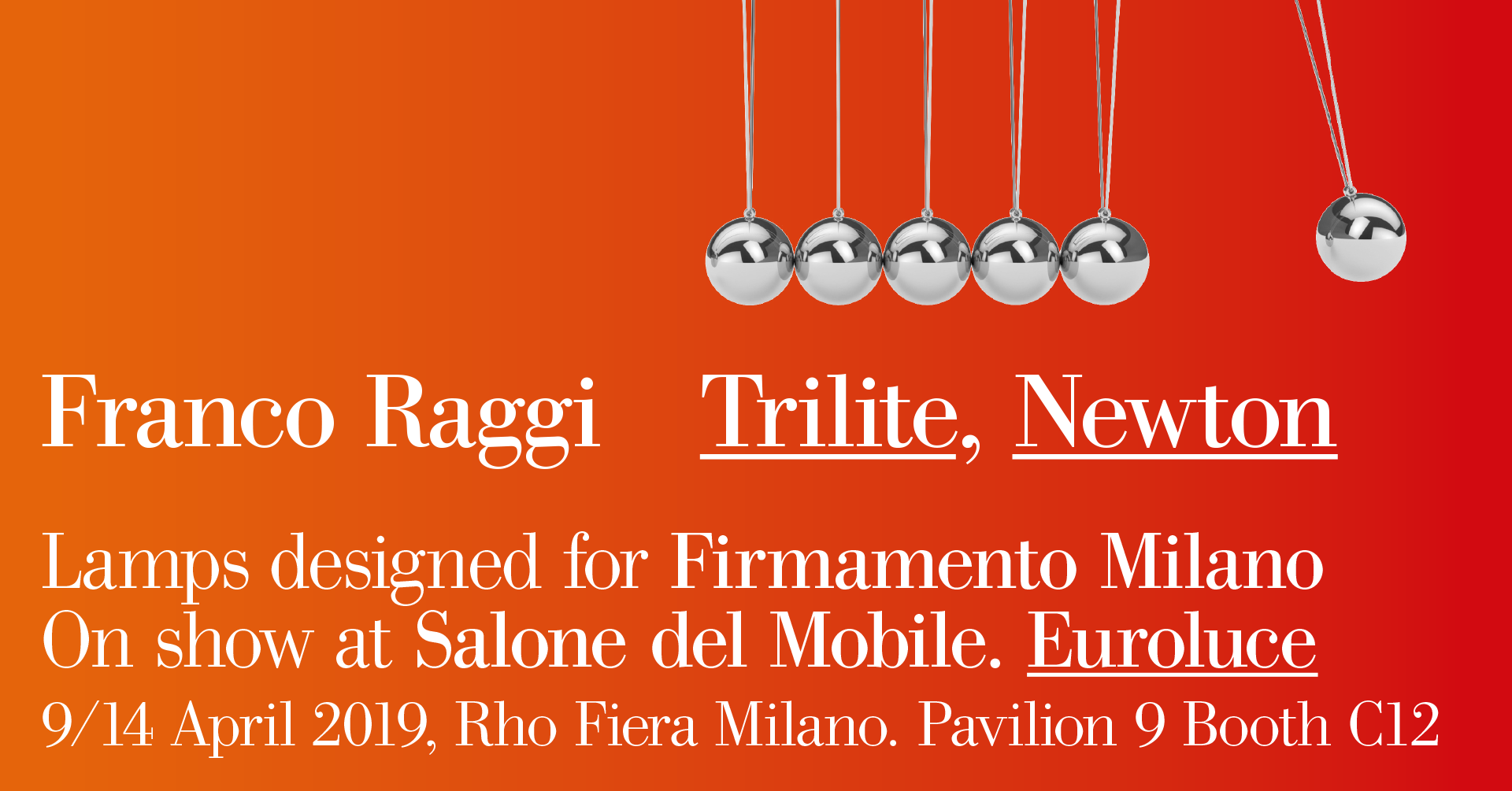 Trilite e Newton @ Euroluce - Salone del Mobile 2019