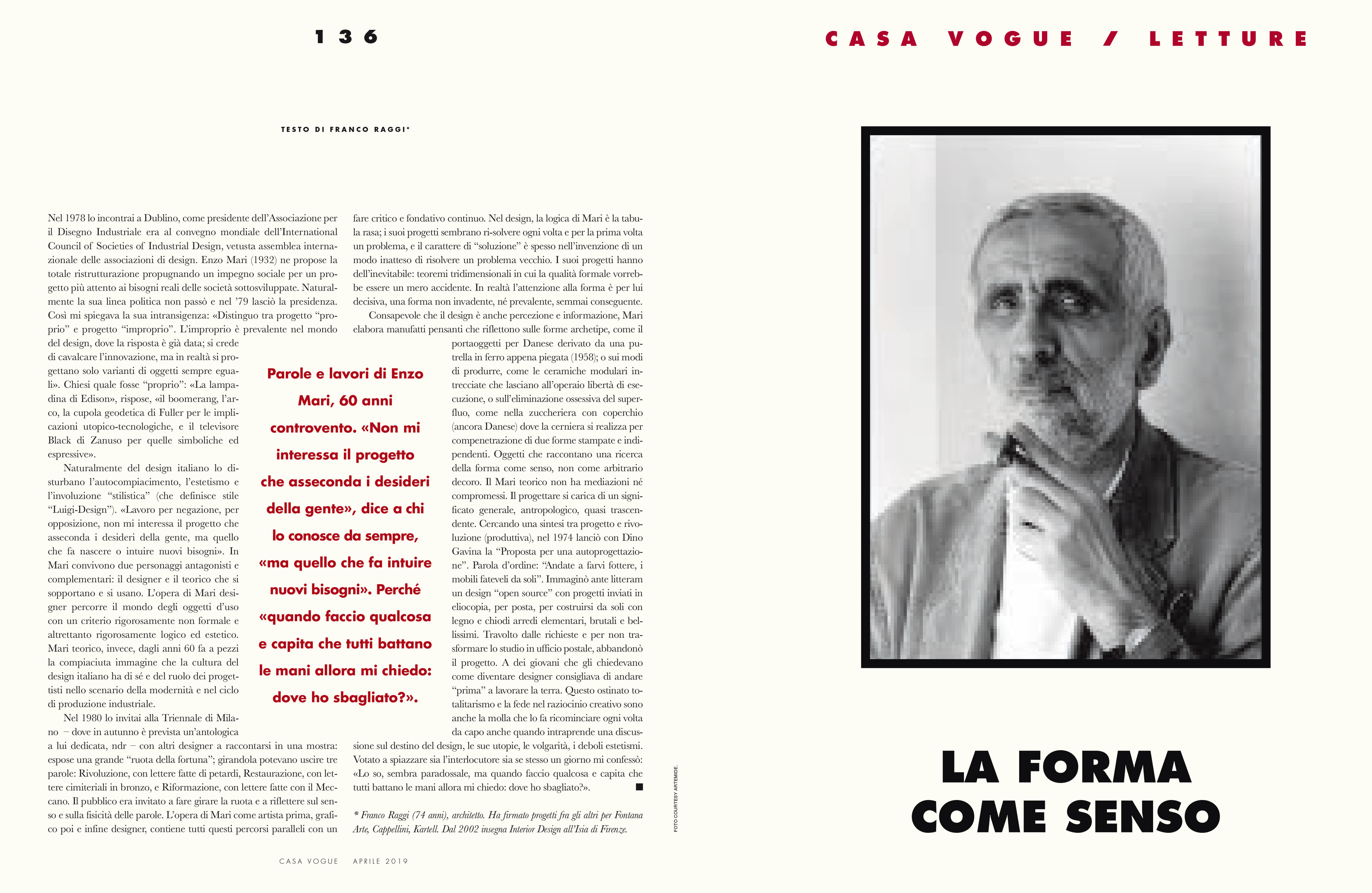 La forma come senso - Casa Vogue